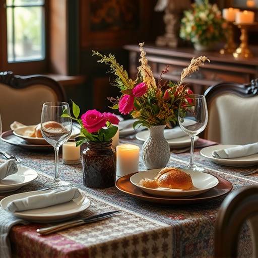 A table setting showing various types of bredie, highlighting the rich colors and textures.