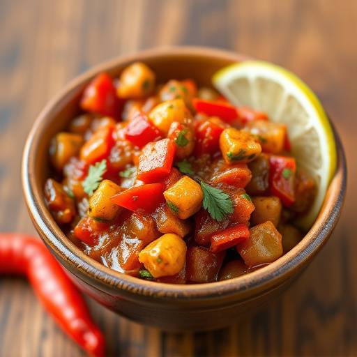 Image of Chakalaka, a spicy South African relish